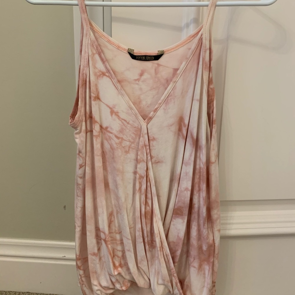 Peyton Jensen Pink Tye-Dye Tank Top